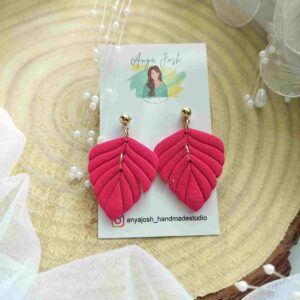 Feather Earrings - Pink