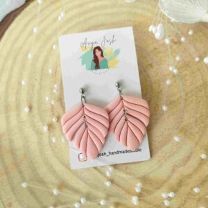 Feather Earrings - Soft Pink