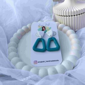 Aqua Prism White Stud