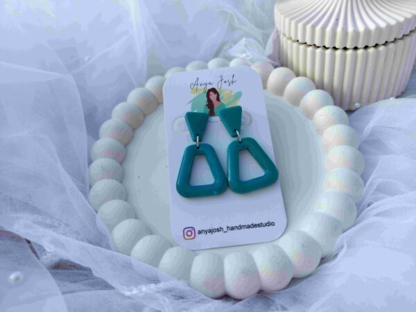 Aqua Prism Teal Stud