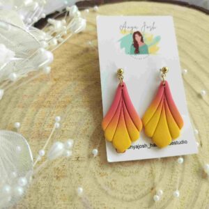 Petal Earrings - Pink & Yellow