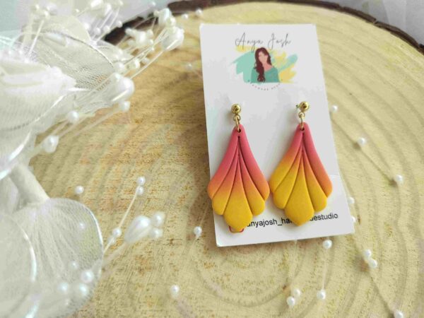 Petal Earrings - Pink & Yellow