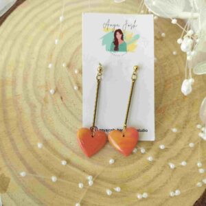 Sunset Heart Earrings