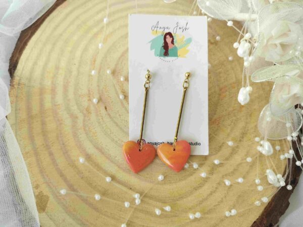 Sunset Heart Earrings